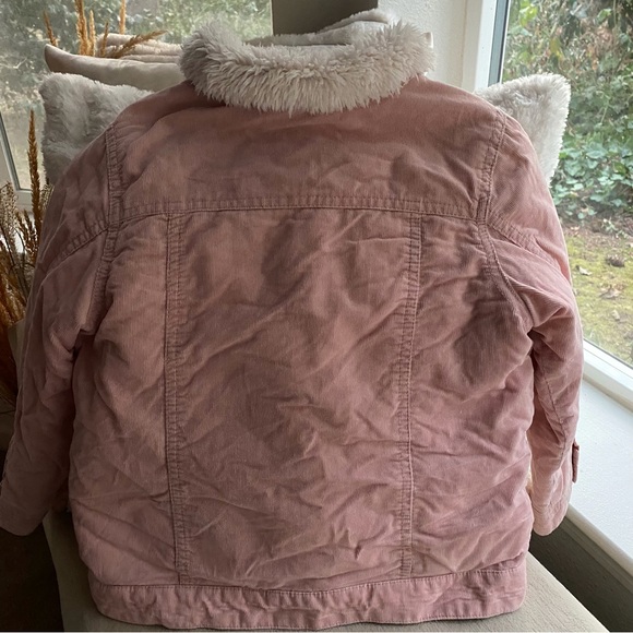 Adorable,SO Soft,Like New,Pink,Fine Corduroy Jacket Coat H&M Sz 4-5 - Picture 10 of 12